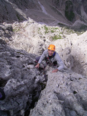 ESCALADE--classique des Dolomites au Spigolo  au Sass d'Ortiga